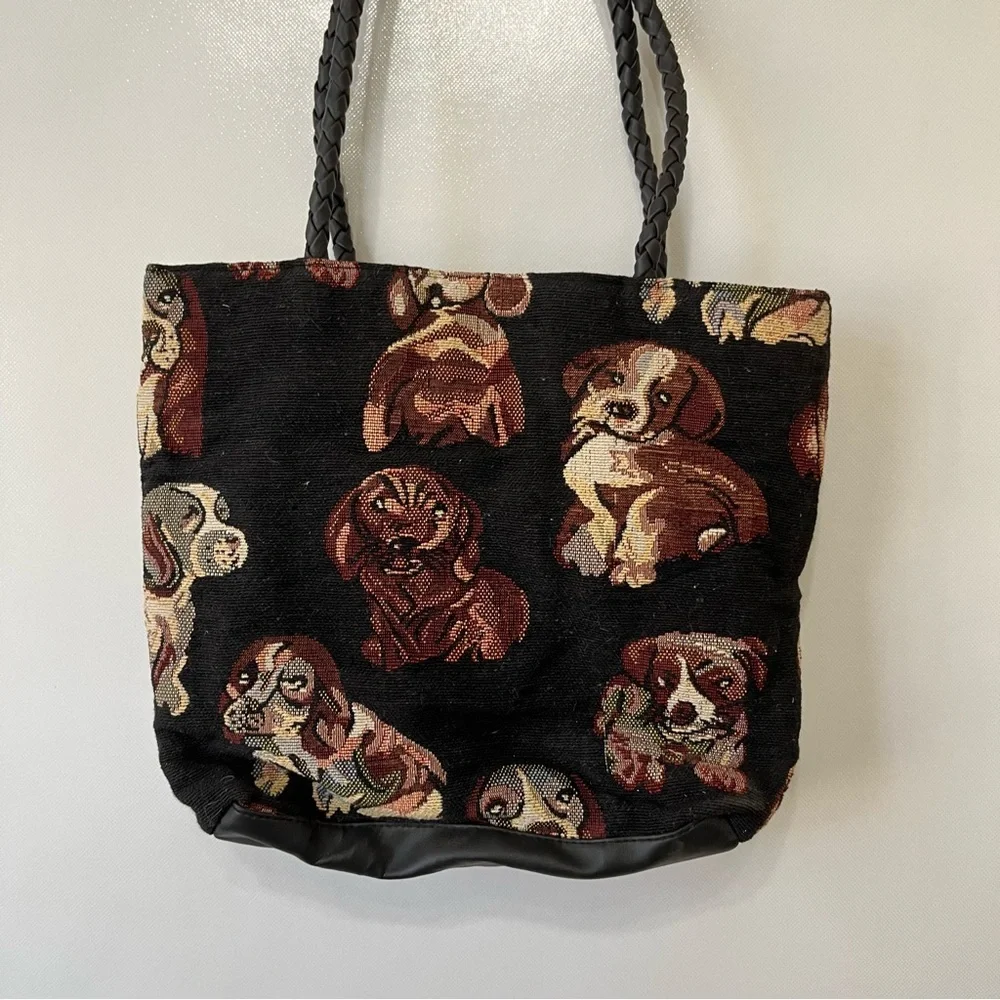 Blair Vintage Dogs Tapestry Purse Shoulder Bag